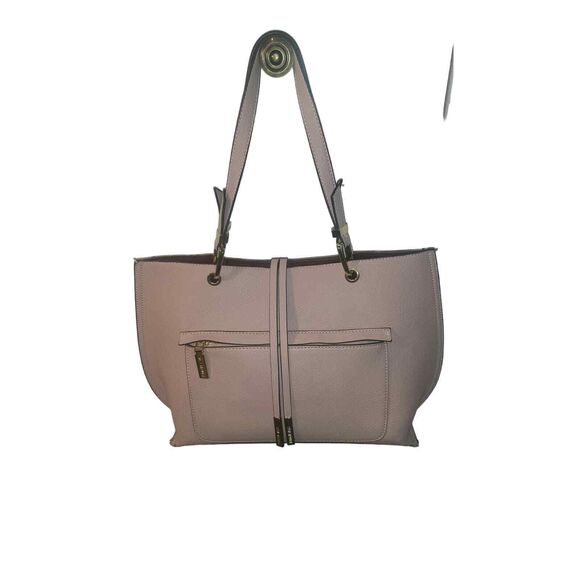 Steve Madden Pink Leather purse with gold accents and matching bag - Picture 1 of 9